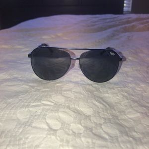 Quay High Key aviator sunglasses. Black